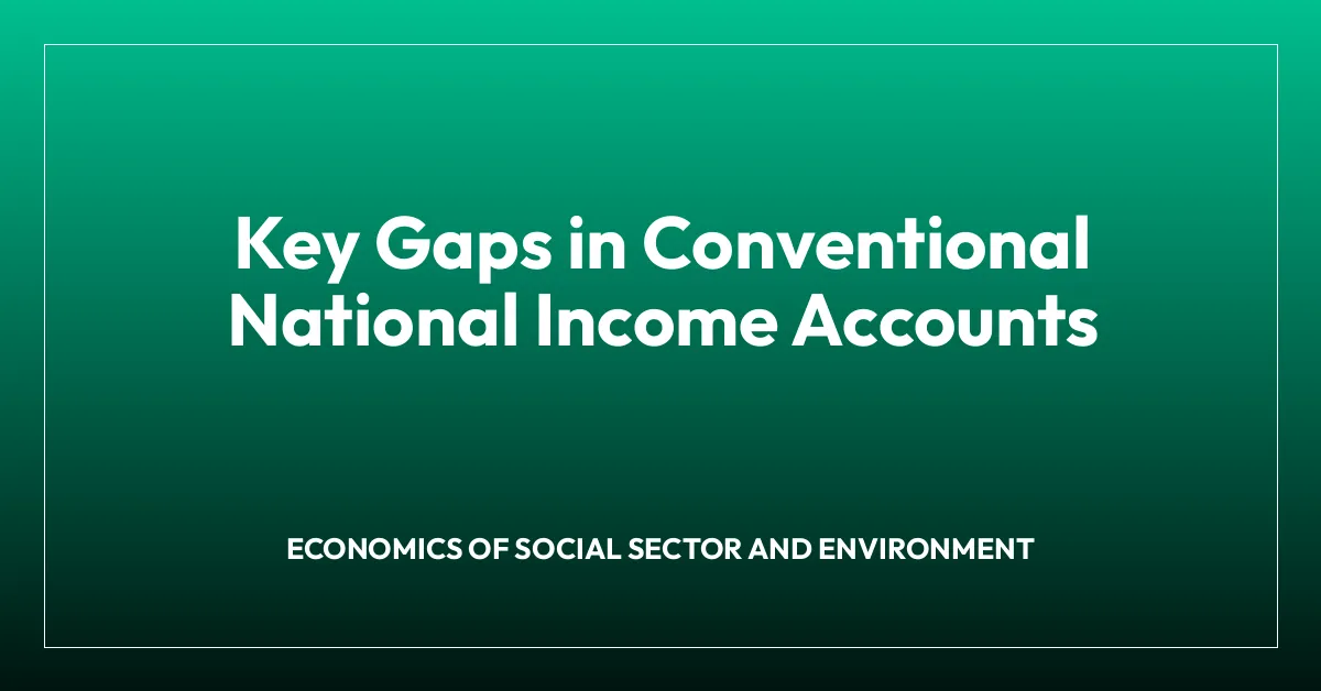 Key Gaps in Conventional National Income Accounts