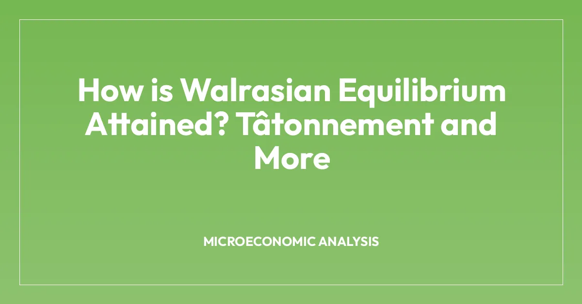 How is Walrasian Equilibrium Attained? Tรขtonnement and More